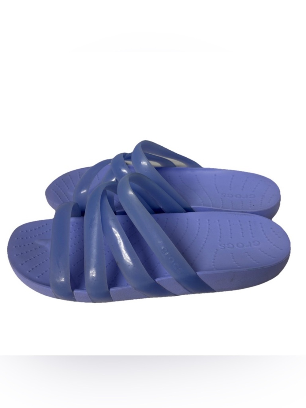 CROCS Splash Glossy Strappy Sandals - Moon Jelly Purple Women’s Size 8 Beachy